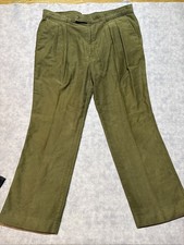 VTG L.L. Bean 40x32 Green Field Made In USA Pants 100% Cotton Chamois Texture586