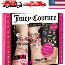 Customizable Juicy Couture Bracelet Kit: 390 Beads  10 Charms for Ages 8-15