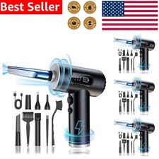 Compressed Air Duster 6000mAh Rechargeable LED Display PC Car Cleaner Kit