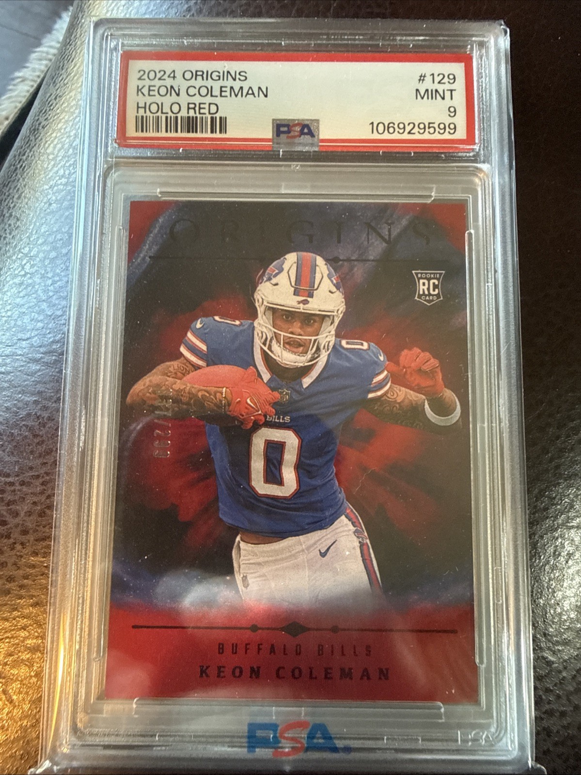 2024 Panini Origins - Rookies Keon Coleman #129 Holo Red /299 (RC) Buffalo Bills