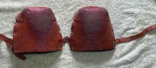 Vintage Nicholas Leather & Felt Knee Pads Top Grain Cowhide No.309 RARE