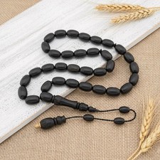 Original Real Ebony Tasbih, 33 Beads Islamic prayer beads, misbah 202087