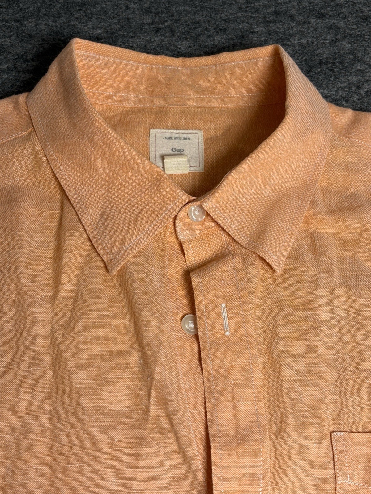 GAP Classic Tailored Button Down Long Sleeve Oran… - image 3