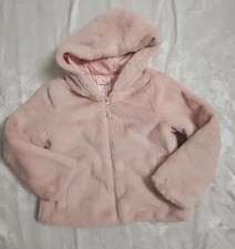 Cat  Jack Girls Size S 6/6X  Full-Zip Hooded Winter Jacket Fleece Pink