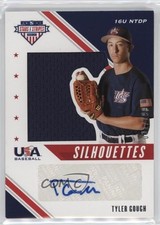 2020 USA Baseball Stars & Stripes Silhouettes Signatures Tyler Gough Auto 7c2