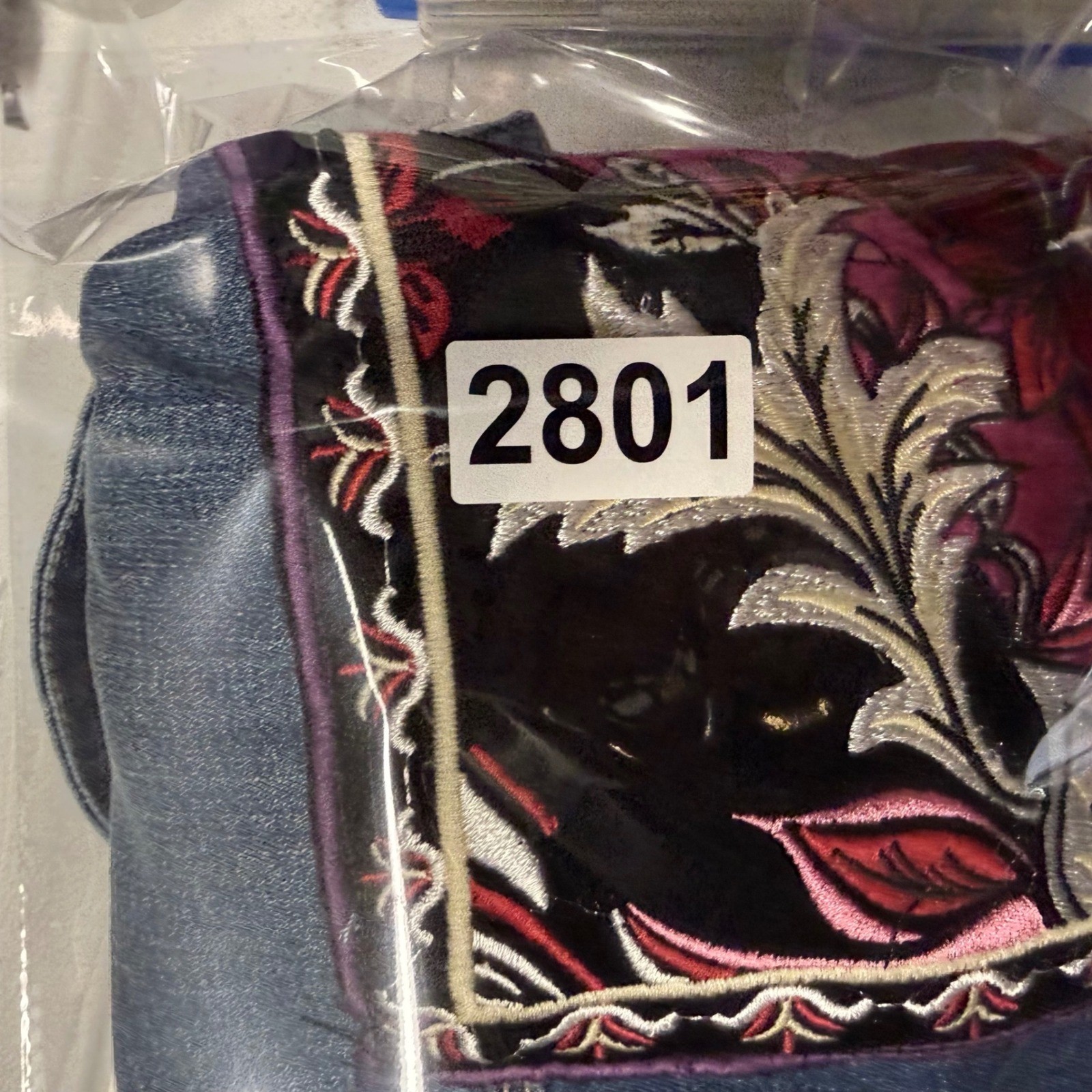 Chicos Denim Jacket Embroidered Patch Floral Jean… - image 8