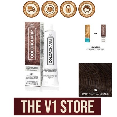 Wella COLORCHARM Demi-Permanent Hair Color 2oz - Ammonia Free Gloss 6N Blonde