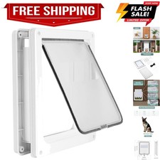 Small Doggie Door with Magnetic Locking Panel for Home Security - Durable  W...