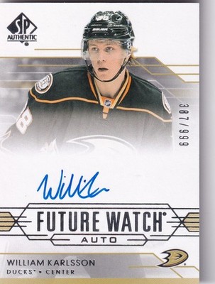 2014-15 SP Authentic #261 William Karlsson AUTO RC 387/999