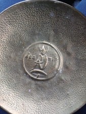 Antique Brass Pixie on Mushrooms Offering Dish Wiccan Pagan Fairycore