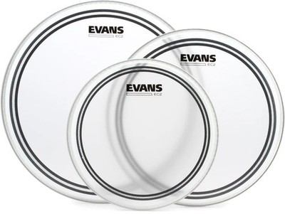 Evans EC2 Frosted Tom Pack - 10'', 12'', and 14'' Heads