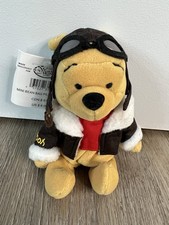 Disney Store Mini Bean Bag Plush Pilot Pooh 8" New W/ Tag