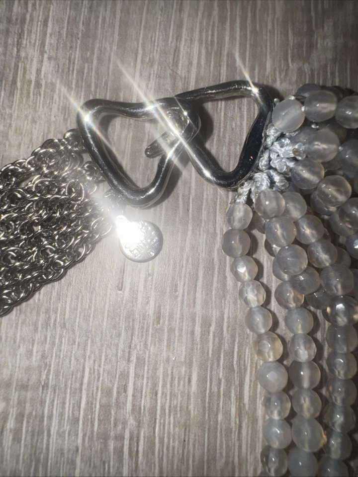 Collar Alexis Bittar Flor Transparente Estrás Foto 3 de 3