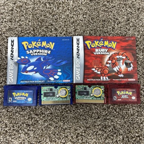 New ListingPokemon Ruby And Sapphire GBA (Game Boy Advance, 2003) New Battery Authentic Lot