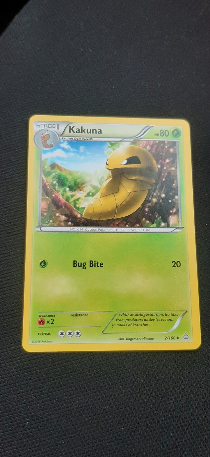 Kakuna 2/160 XY Primal Clash Uncommon Regular Pokemon Card TCG Trading Card Game
