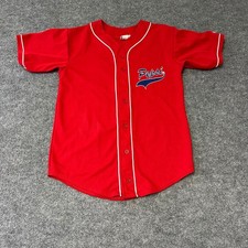 Pepsi Baseball Jersey Mens Size M Red Vintage Button Up Logo USA Made 10 Back