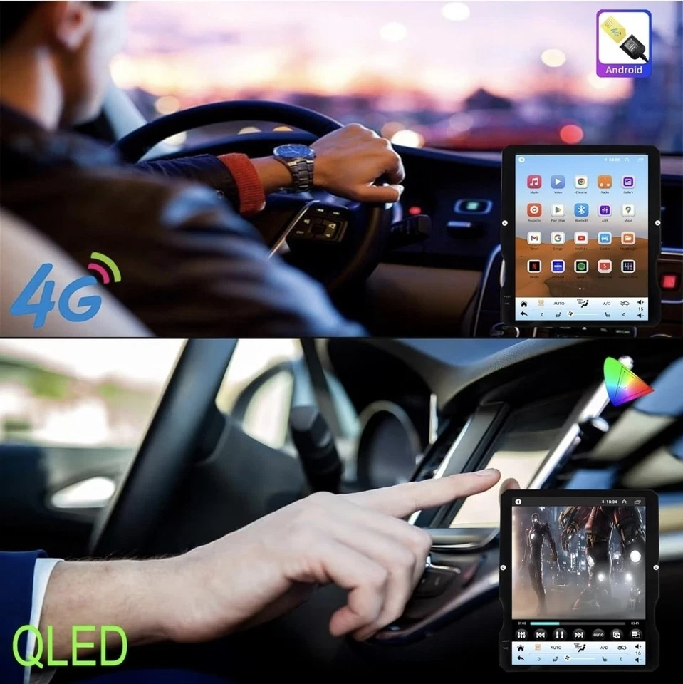 12.1" QLED Stereo For Jeep Wrangler JL Unlimited 4xe 2018-2023, 4G LTE, 8 Core - Image 3 of 4