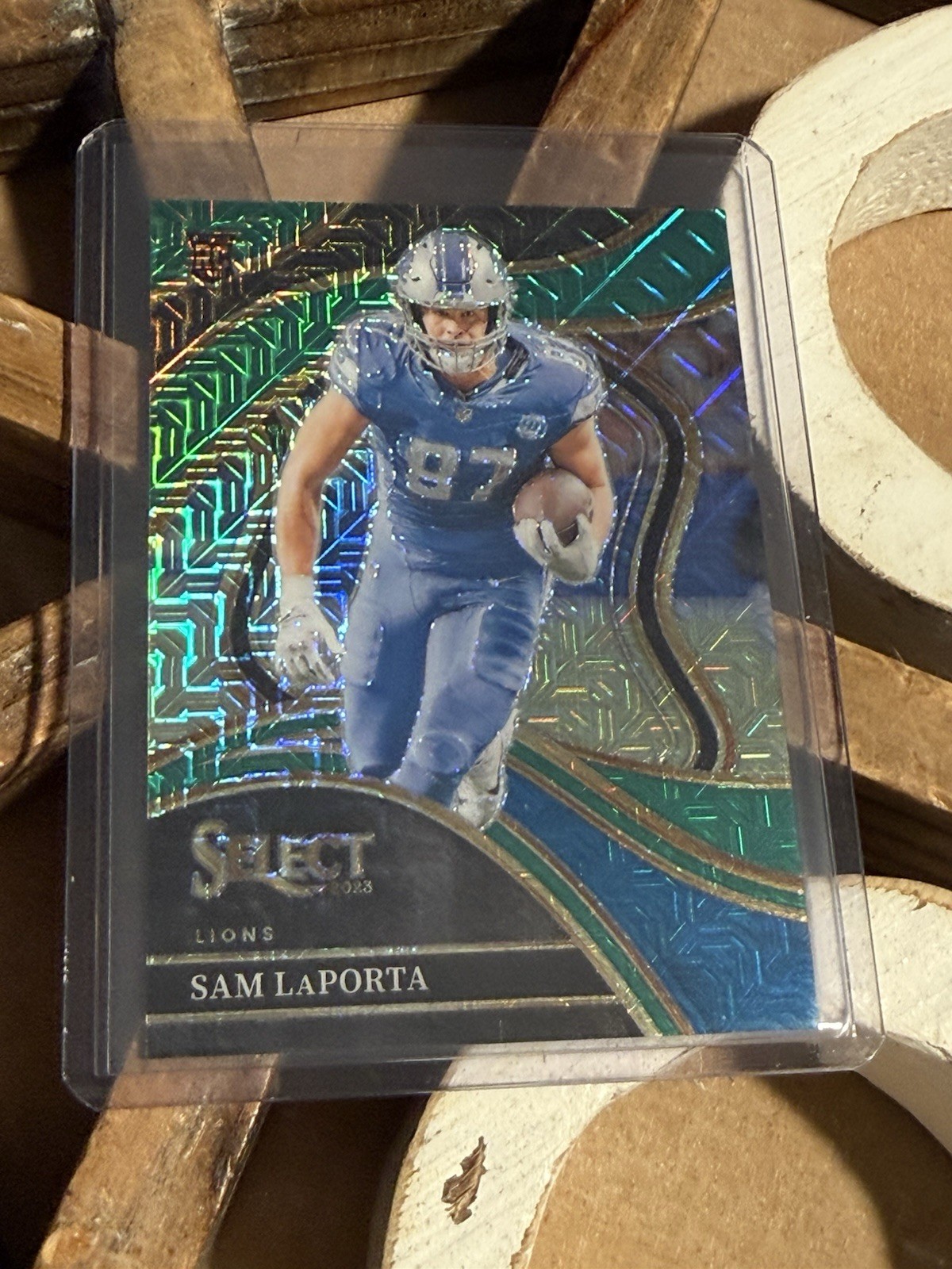 2023 Panini Select Sam LaPorta Green Prizm Rookie Club RC #/5 Lions