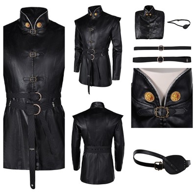 Prince Aemond Targaryen cos warrior Cosplay Halloween Pirate Costume+Eyeshade