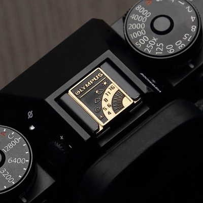 Metal Brass Camera Hot Shoe Cover Protect For Olympus OM-1 OM-10 35DC