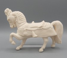 Vintage Ceramic Carousel Horse Statue Dollhouse Miniature 1:12