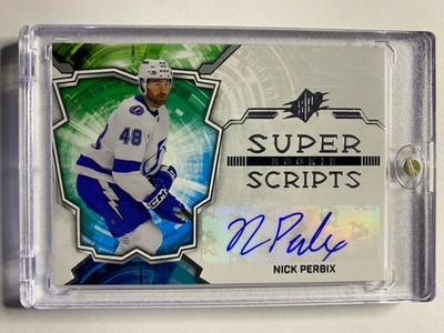Nick Perbix Super Rookie Scripts Auto Spx Hockey 2022-23 SSR-NP Tampa Bay