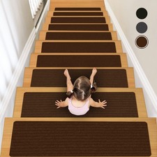 Lacut Non-Slip Stair Treads 7.8"x30" (7-Pack) Indoor Outdoor Slip Resistant Mats