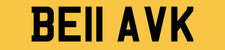 BE11 AVK NEW 11 REG CAR NUMBER PLATE ANABELLA BEL ARABELLA BELLA ROMAN NUMERAL ?