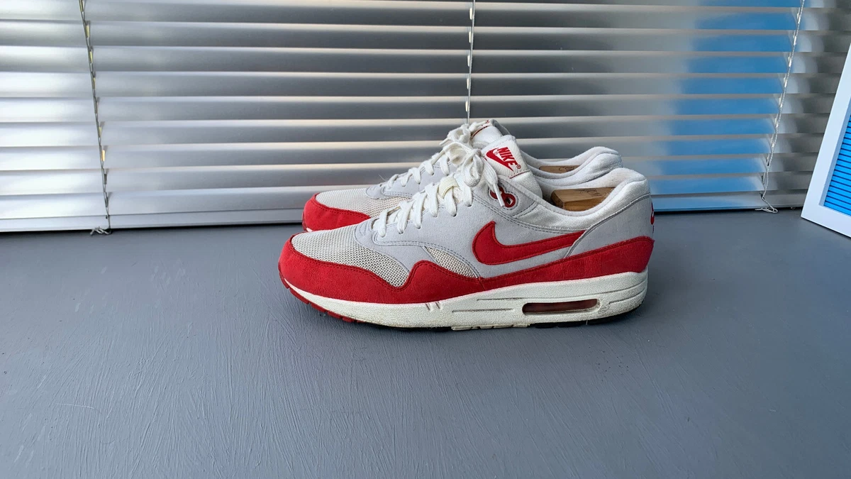 Nike Air Max 1 OG Vintage White Red 554717 160 10 44 eBay
