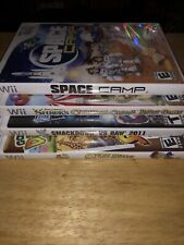 Lot Of 4 Wii Games Space Camp, Smack Down Vs Raw, Shrek, Safari Rescue