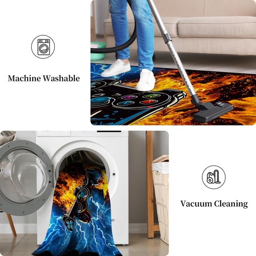 3x5 Gamer Rug for Boys Room,Gaming Rugs for Boys Bedroom, Non-Slip Machine Wa... - Picture 5 of 5