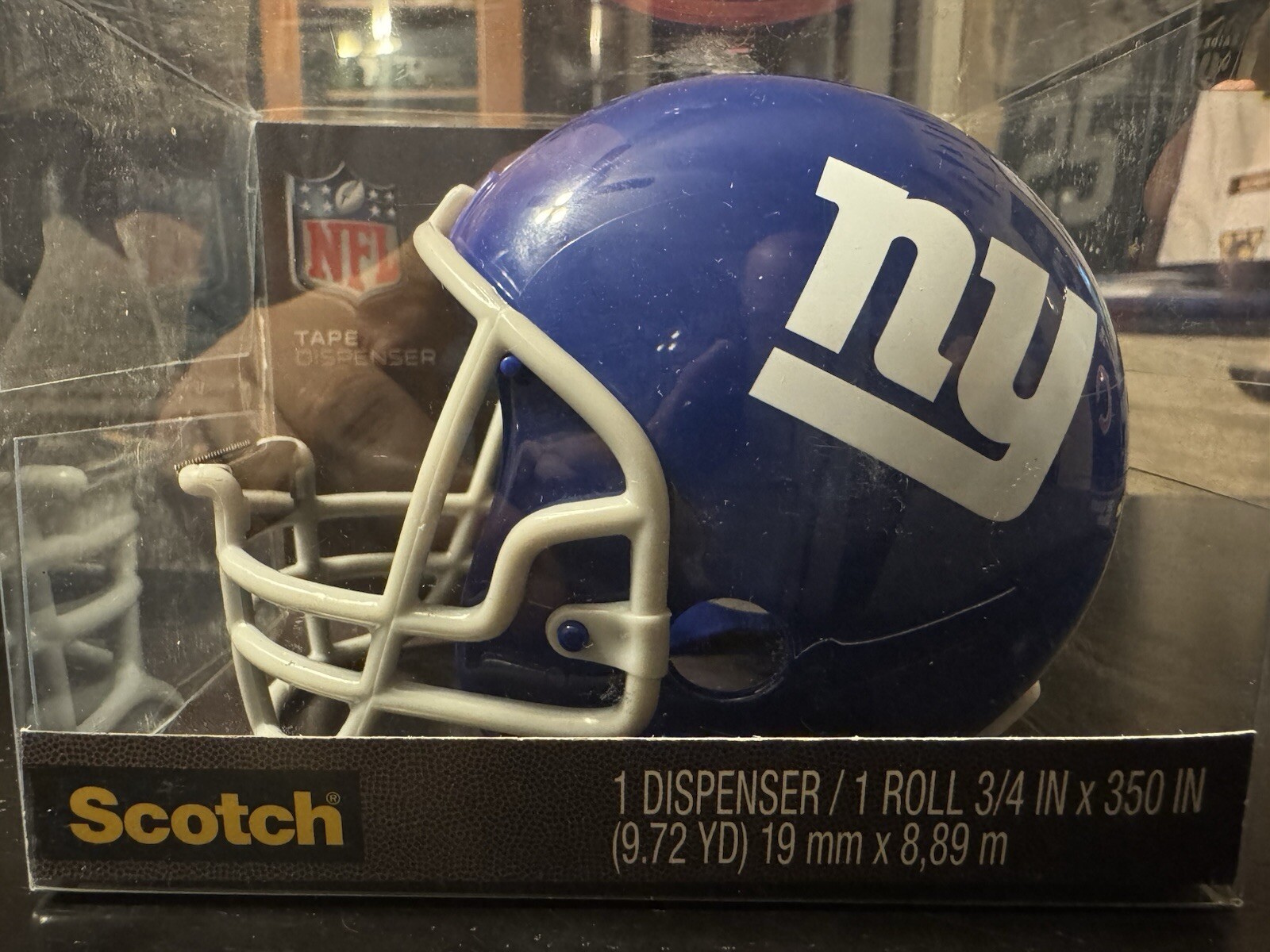 NEW YORK GIANTS Tape Dispenser NFL Football HELMET  Scotch Tape 3m new