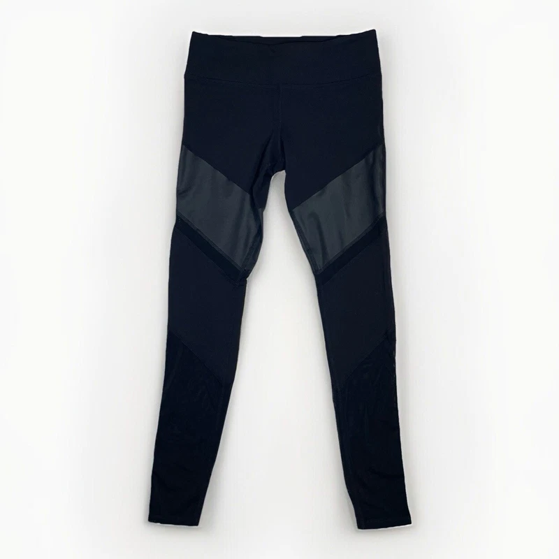 alo-yoga 7/8 High Waist Moto Mesh Cutouts Matte Shine leggings
