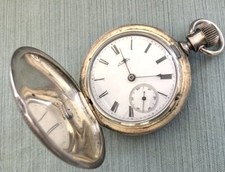 Antique A.W.Co. Waltham Silver Pocket Watch