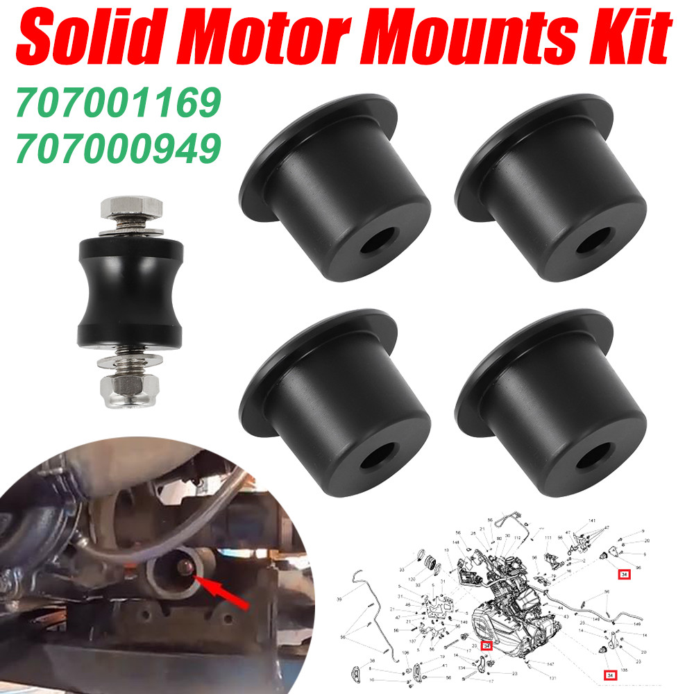 Solid Motor Mounts For 2006-2021 Can Am Commander Maverick