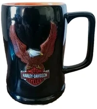 Harley Davidson Coffee Cup Mug Stein 3D Embossed Eagle The Encore Group Licensed