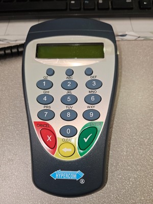 Hypercom S9 Credit Card Pin Pad and Cable Keypad Payment Processing Terminal