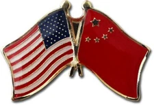 Wholesale Pack of 50 USA American China Friendship Flag Bike Hat Cap lapel Pin 