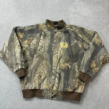 RealTree Jacket Adult Extra Large Brown Work Wear Canvas Camo Hunting Coat Mens