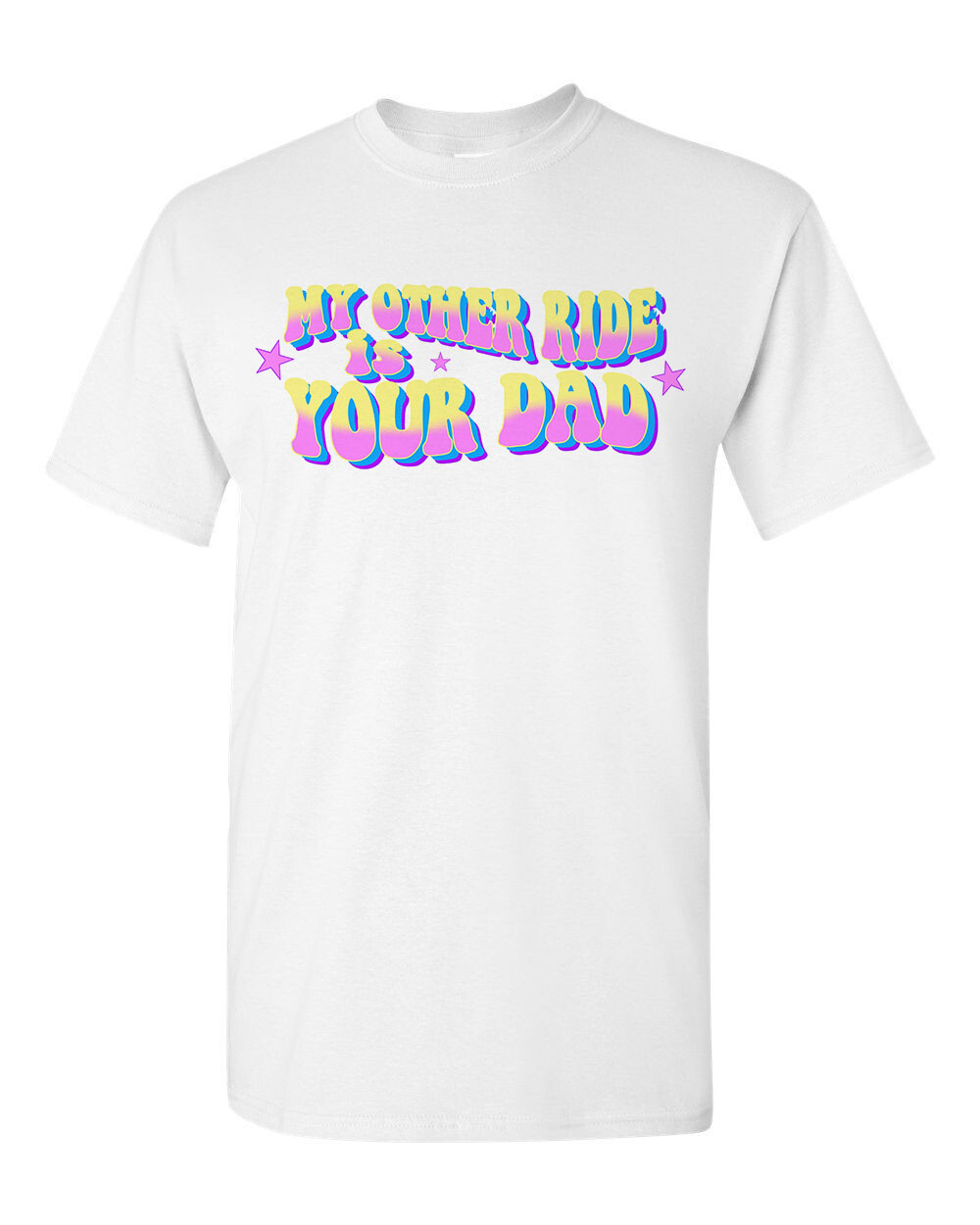 T shirt uomo novità groovy design retrò anni 70 altra cavalcata è tuo papà che pastello