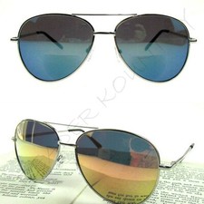 BIFOCAL SUNGLASSES MIRROR LENS 1.50- 2.50 Pink, Blue, Orange INCLUDES Free Case