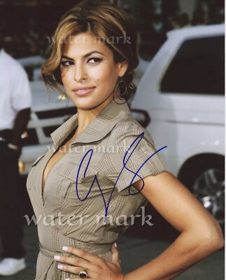 EVA MENDES Schauspielerin Reprint Signiertes Foto A4 Größe 8''x11'' Nr. 2