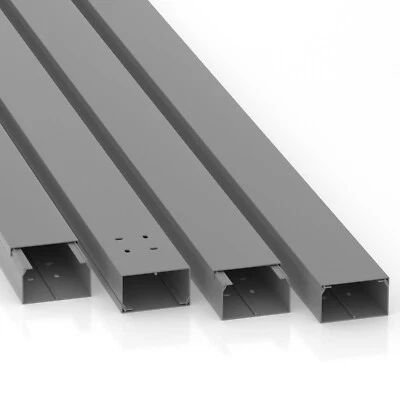CILSON WDK10060G Kabelkanal 100 x 60 mm, 10 m / 5x 2 m Lang, Grau RAL 7035 - Bild 1 von 4