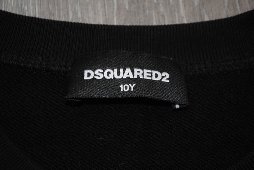 DSQUARED2 FOR KIDS GIRLS 10 YEARS DSQUARED2 SWEATSHIRT PEPLUM MAPLE PRINT BLACK - Picture 3 of 10