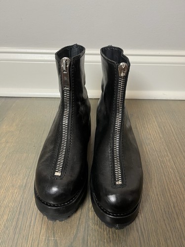 Alyx Tankstiefel 36 3 schwarz Leder 1 gebrochener Reißverschluss ziehen - Bild 2 von 16
