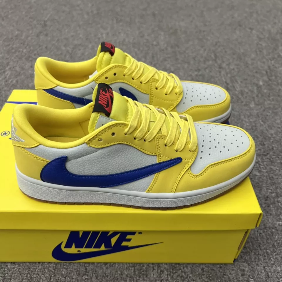 Travis Scott x Nike Air Jordan 1 Retro Low OG Canary Yellow DZ4137-700 Sizes 5-13