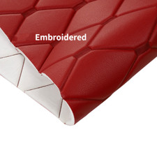 Embroidered Faux Leather Fabric Sponge Backing PU Material for Car Mat Trunk