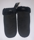 UGG Australia Black Sheepskin Leather Shearling Mittens L/XL NWT Gloves New — photo 4