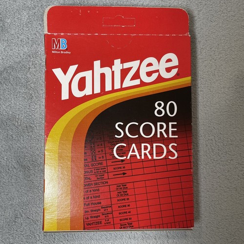 Vintage YAHTZEE Score Cards Pad 80 Count Milton Bradley - NEW Sealed Package - Picture 5 of 5