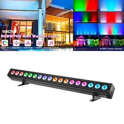 RGBWA UV 180W Bühnenlicht 18 LED Wallwasher Licht Bar DMX Strobe Show Partylicht - Bild 1 von 4